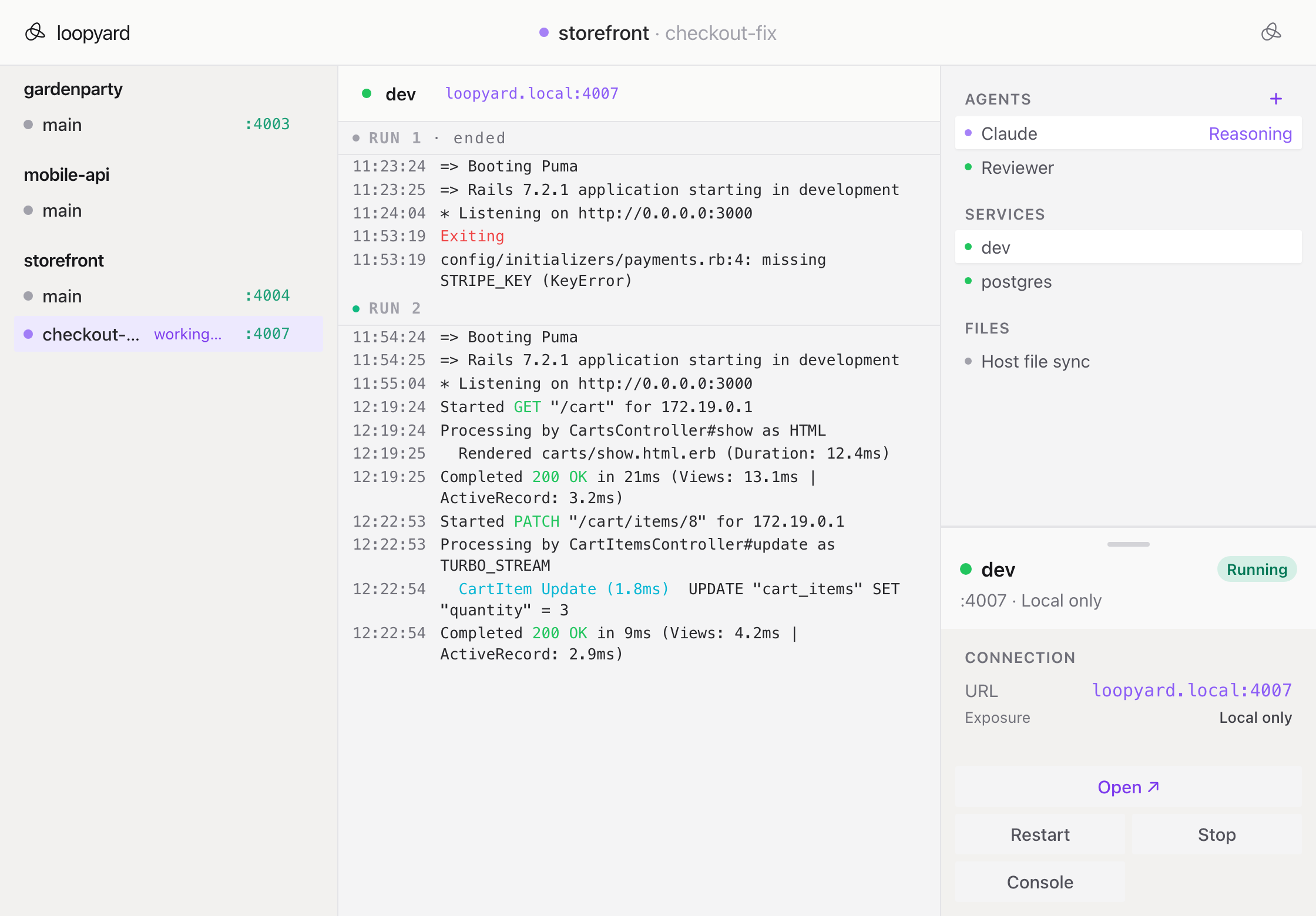 Loopyard: Full Docker stack per project