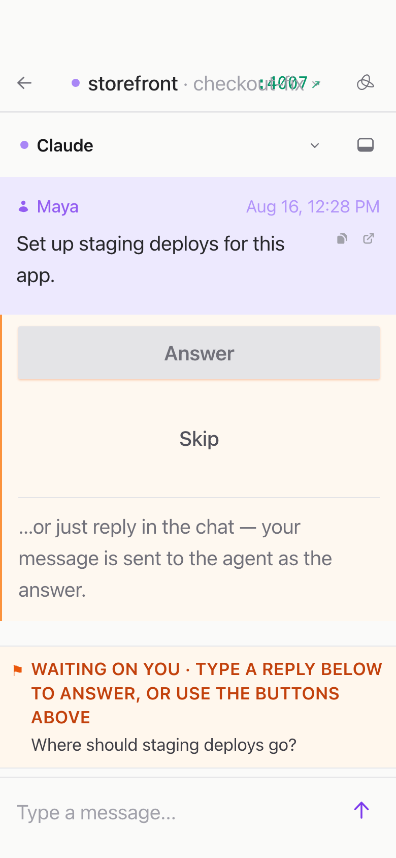 The same view on a phone: Multiplayer by default